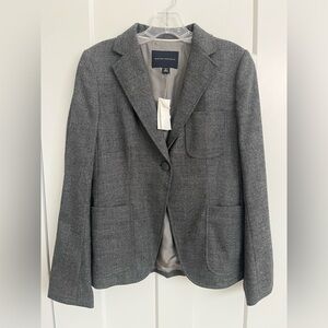 Banana Republic Blazer Wool Gray Stretch Jacket Women’s 6 Career Classic NWT